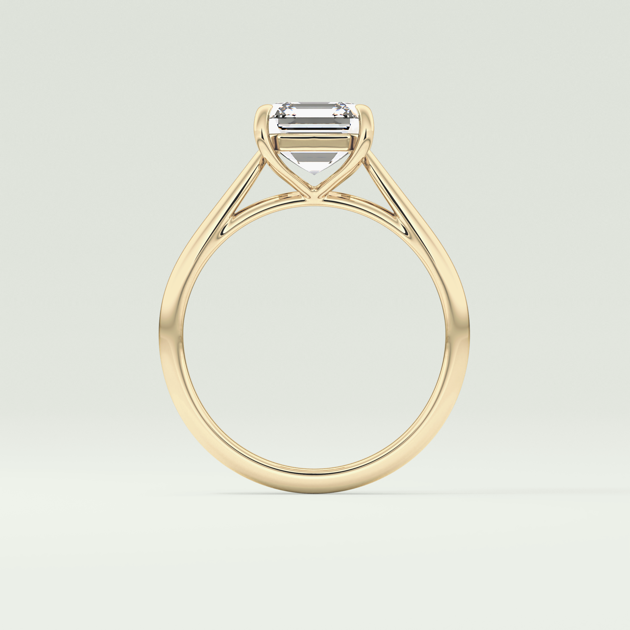 2.0 CT Asscher Cut Solitaire Moissanite Engagement Ring 7