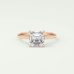 2.0 CT Asscher Cut Solitaire Lab Grown Diamond Engagement Ring 8