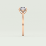 2.0 CT Asscher Cut Solitaire Lab Grown Diamond Engagement Ring 11