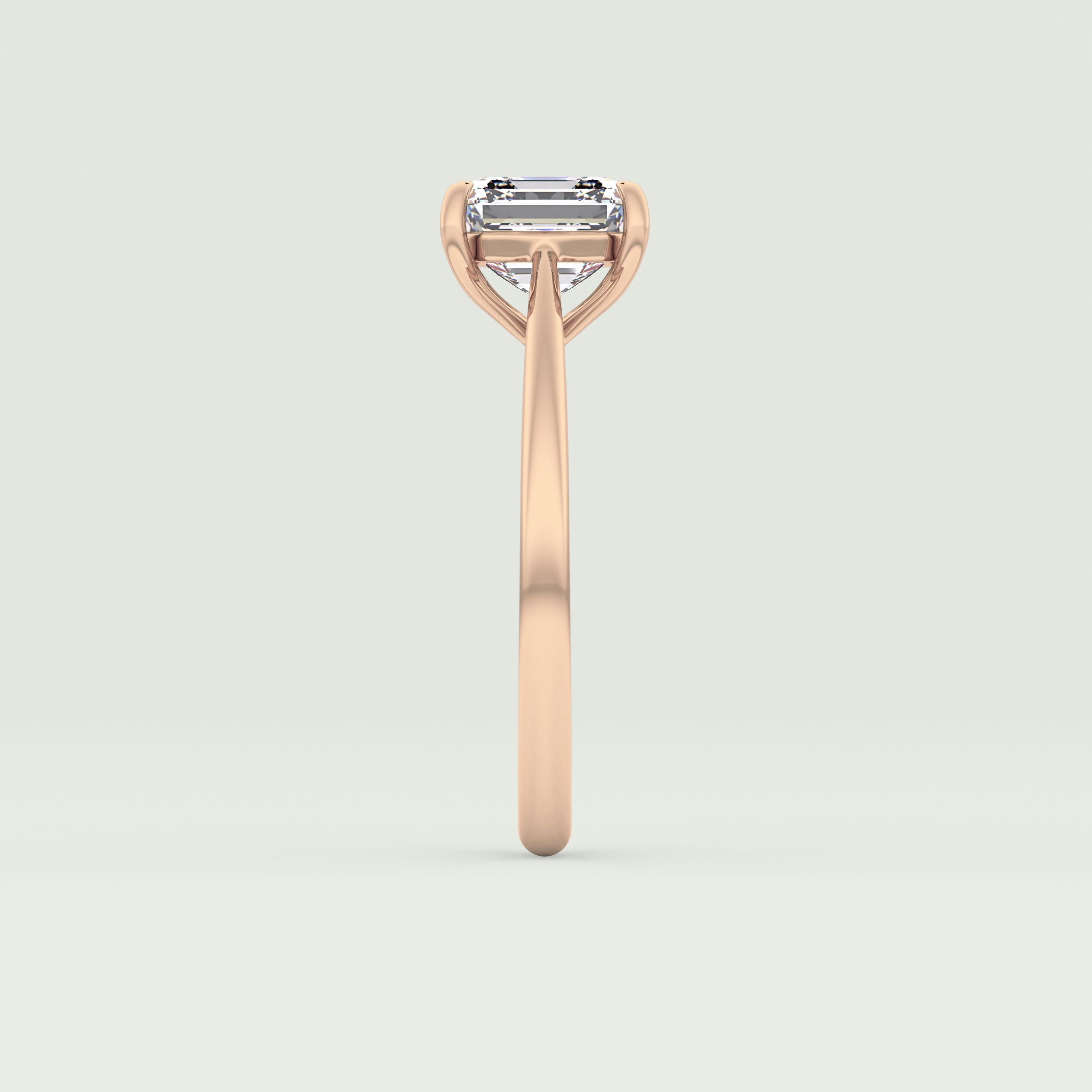 2.0 CT Asscher Cut Solitaire Lab Grown Diamond Engagement Ring 11