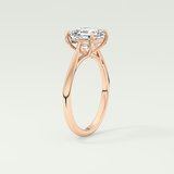 2.0 CT Asscher Cut Solitaire Lab Grown Diamond Engagement Ring 13
