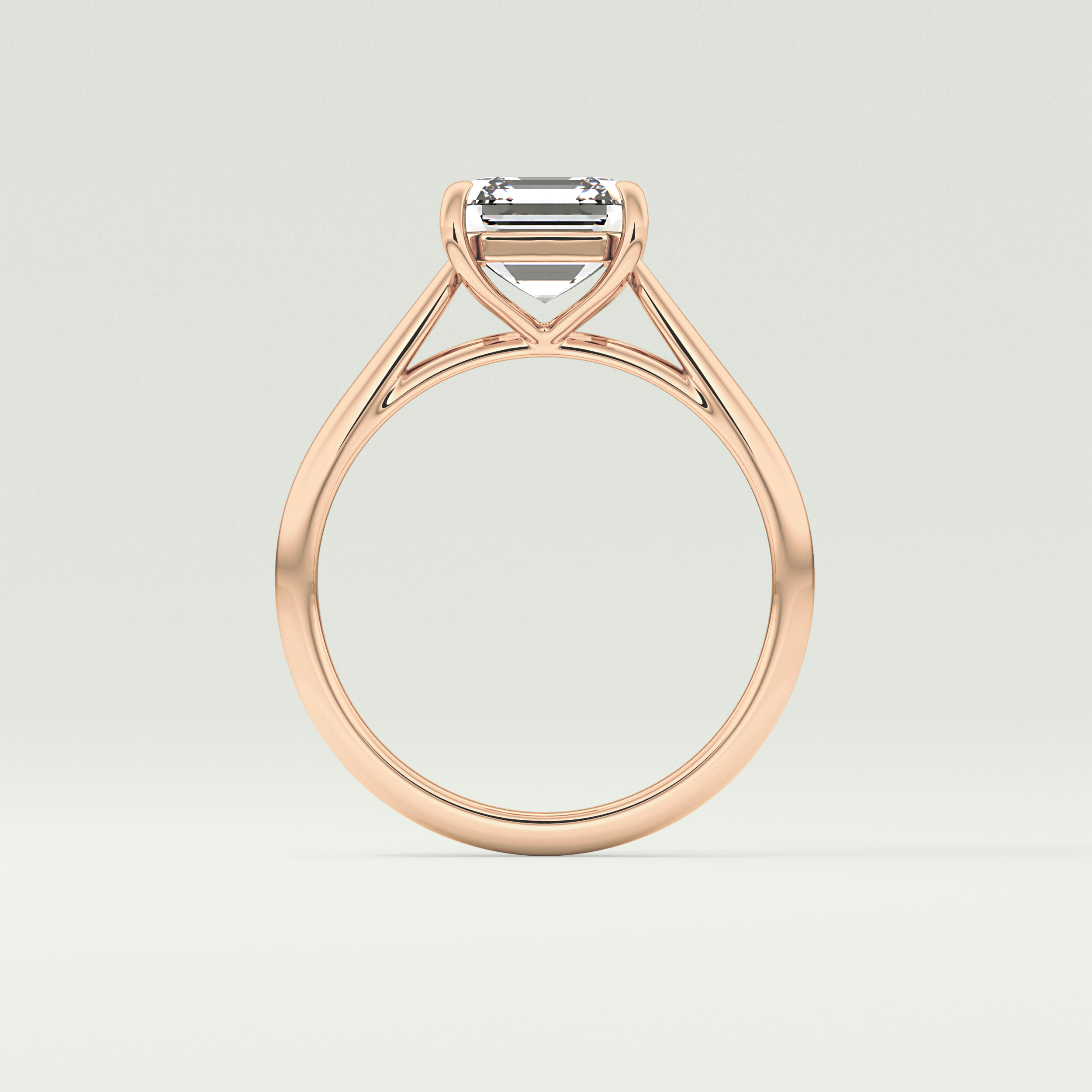 2.0 CT Asscher Cut Solitaire Lab Grown Diamond Engagement Ring 14