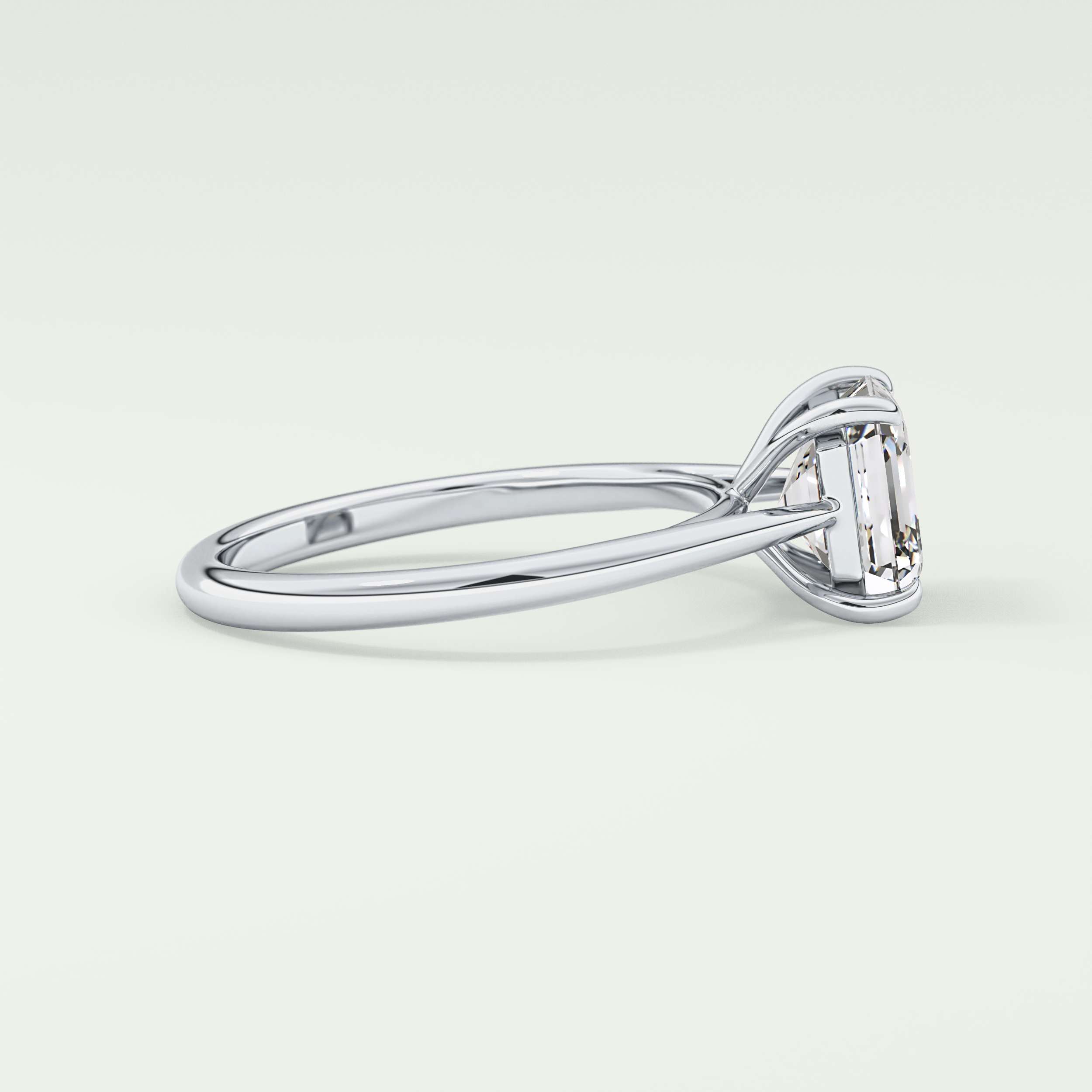 2.0 CT Asscher Cut Solitaire Lab Grown Diamond Engagement Ring 17
