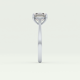 2.0 CT Asscher Cut Solitaire Lab Grown Diamond Engagement Ring 18