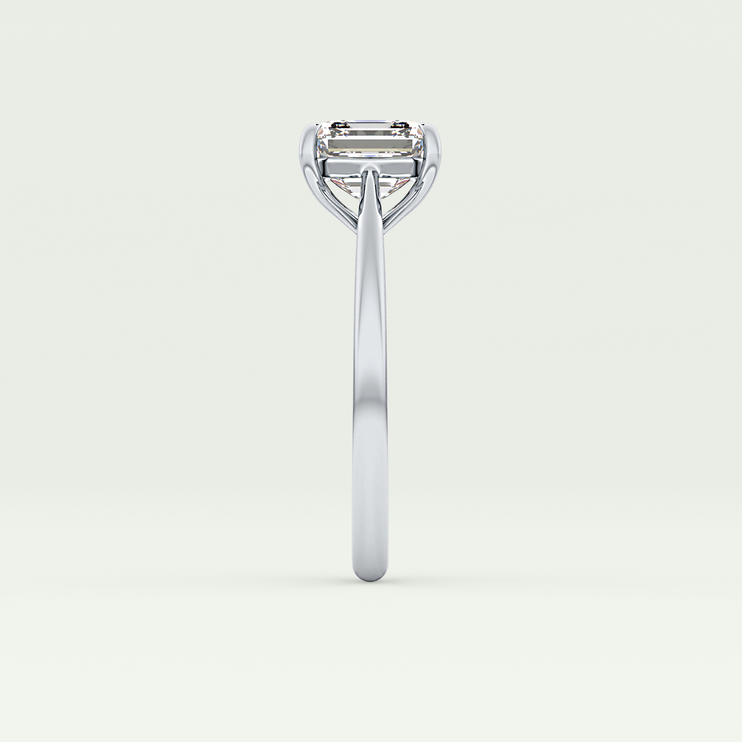 2.0 CT Asscher Cut Solitaire Lab Grown Diamond Engagement Ring 18