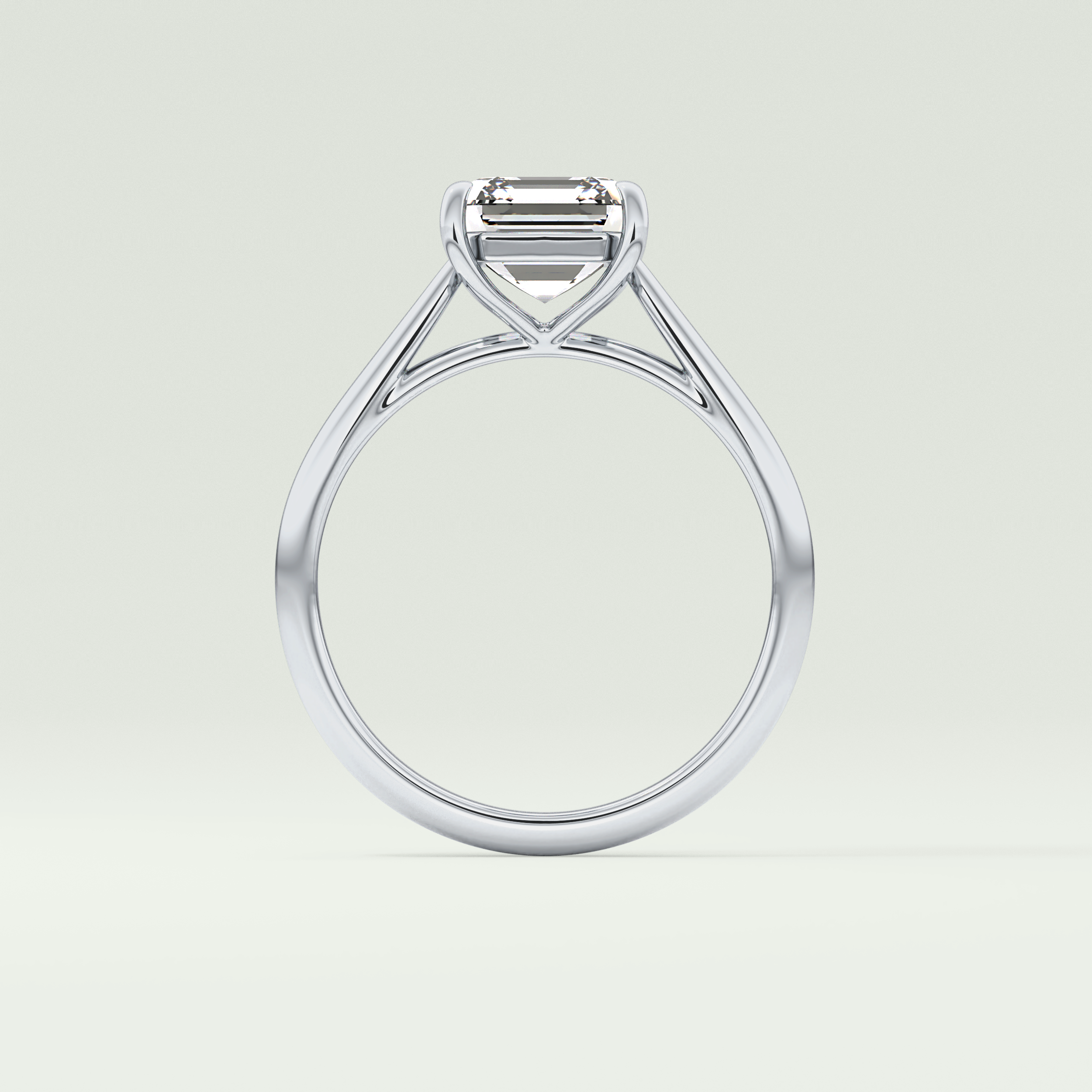 2.0 CT Asscher Cut Solitaire Lab Grown Diamond Engagement Ring 21