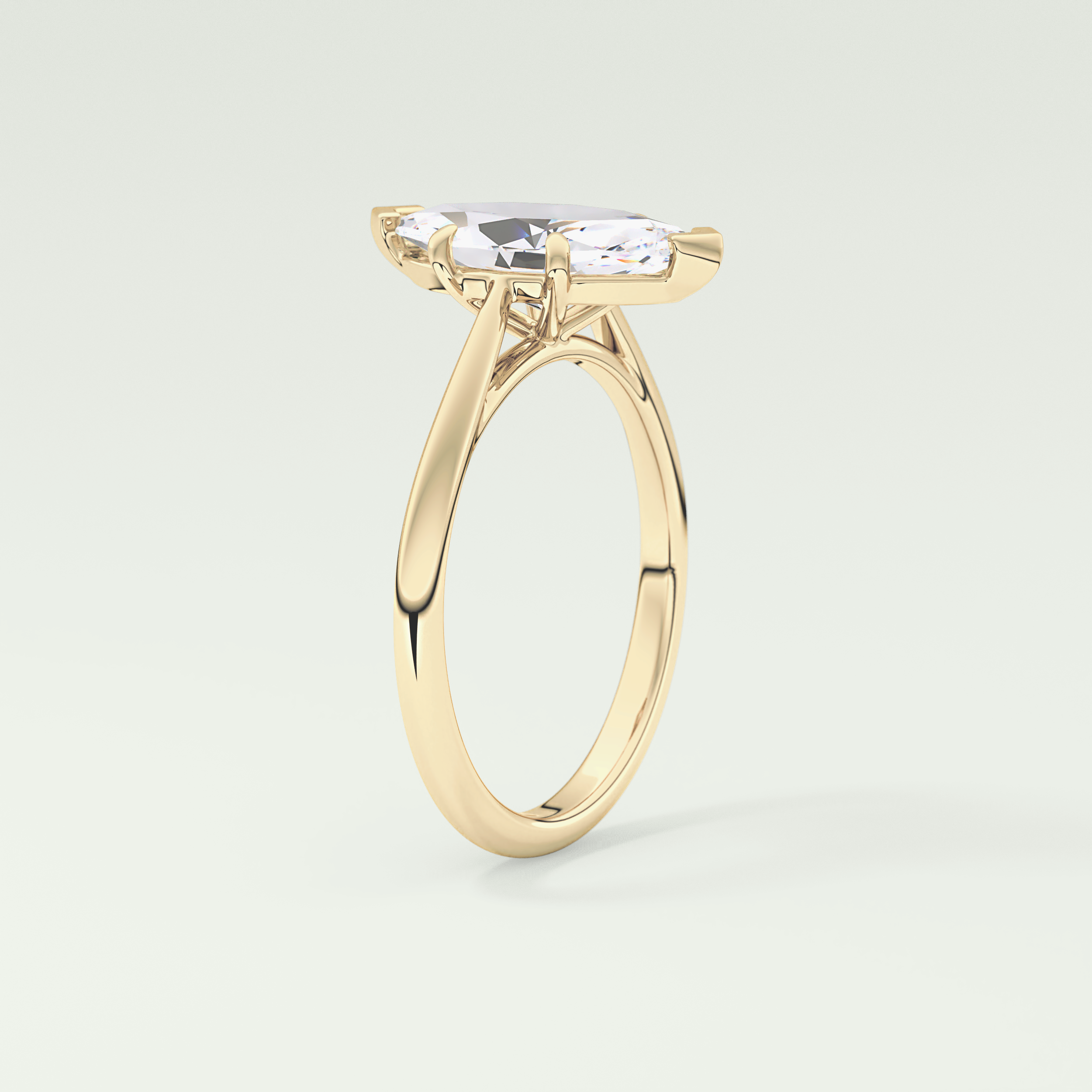 2.0 CT Marquise Cut Solitaire Moissanite Engagement Ring 5