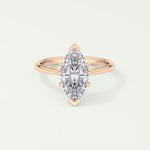 2.0 CT Marquise Cut Solitaire Moissanite Engagement Ring 7