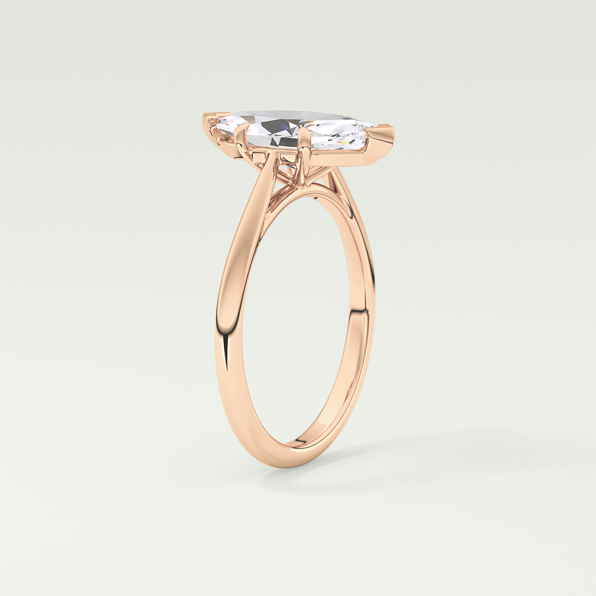 2.0 CT Marquise Cut Solitaire Lab-Grown Diamond Engagement Ring