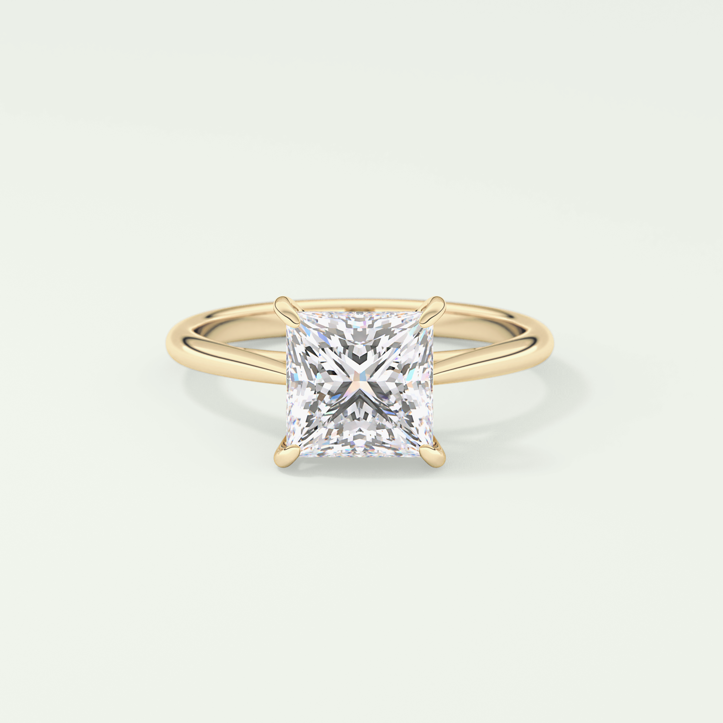 2.0 CT Princess Cut Solitaire Lab-Grown Diamond Engagement Ring 1