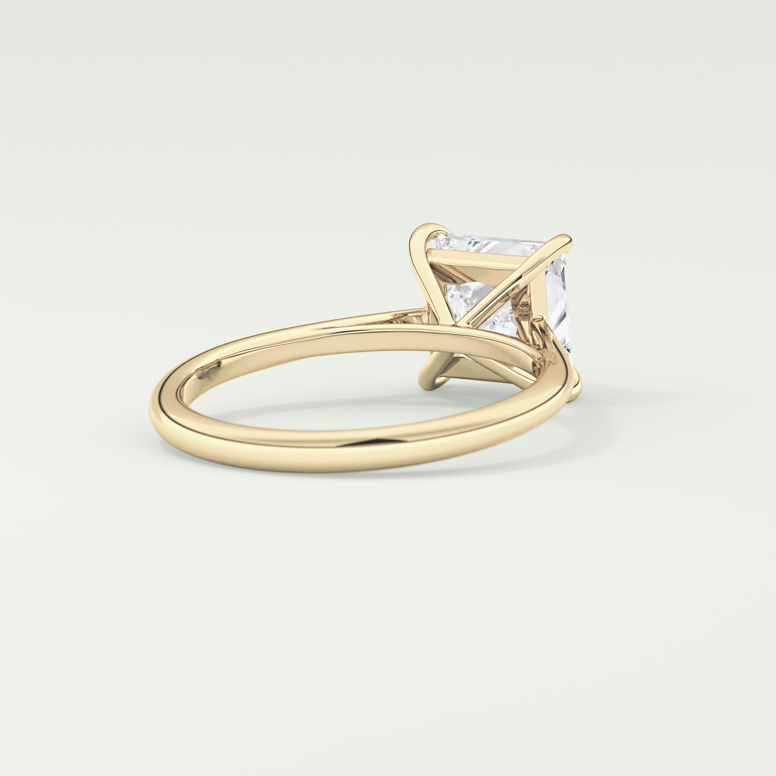 2.0 CT Princess Cut Solitaire Lab-Grown Diamond Engagement Ring 2