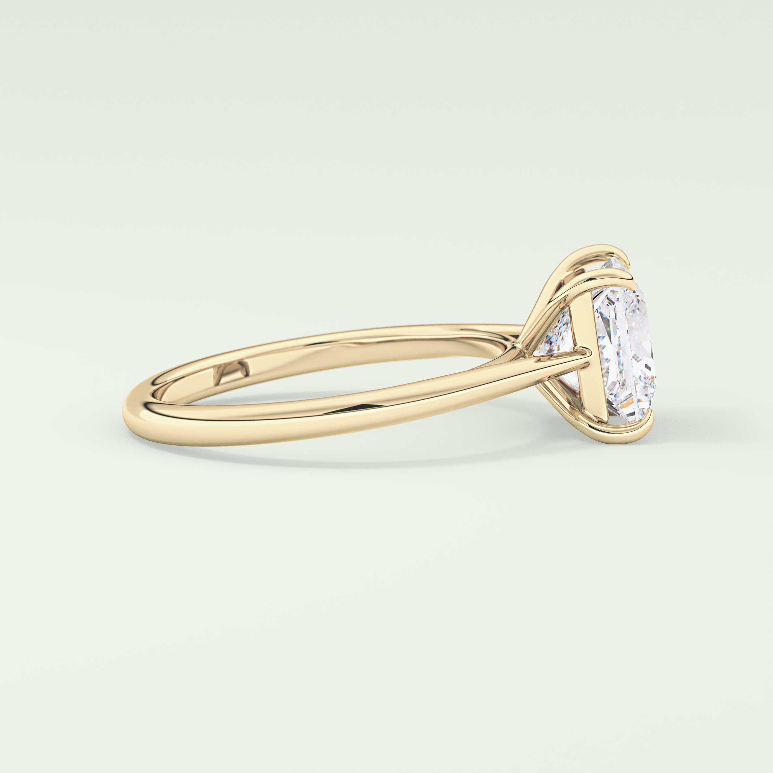 2.0 CT Princess Cut Solitaire Lab-Grown Diamond Engagement Ring 3