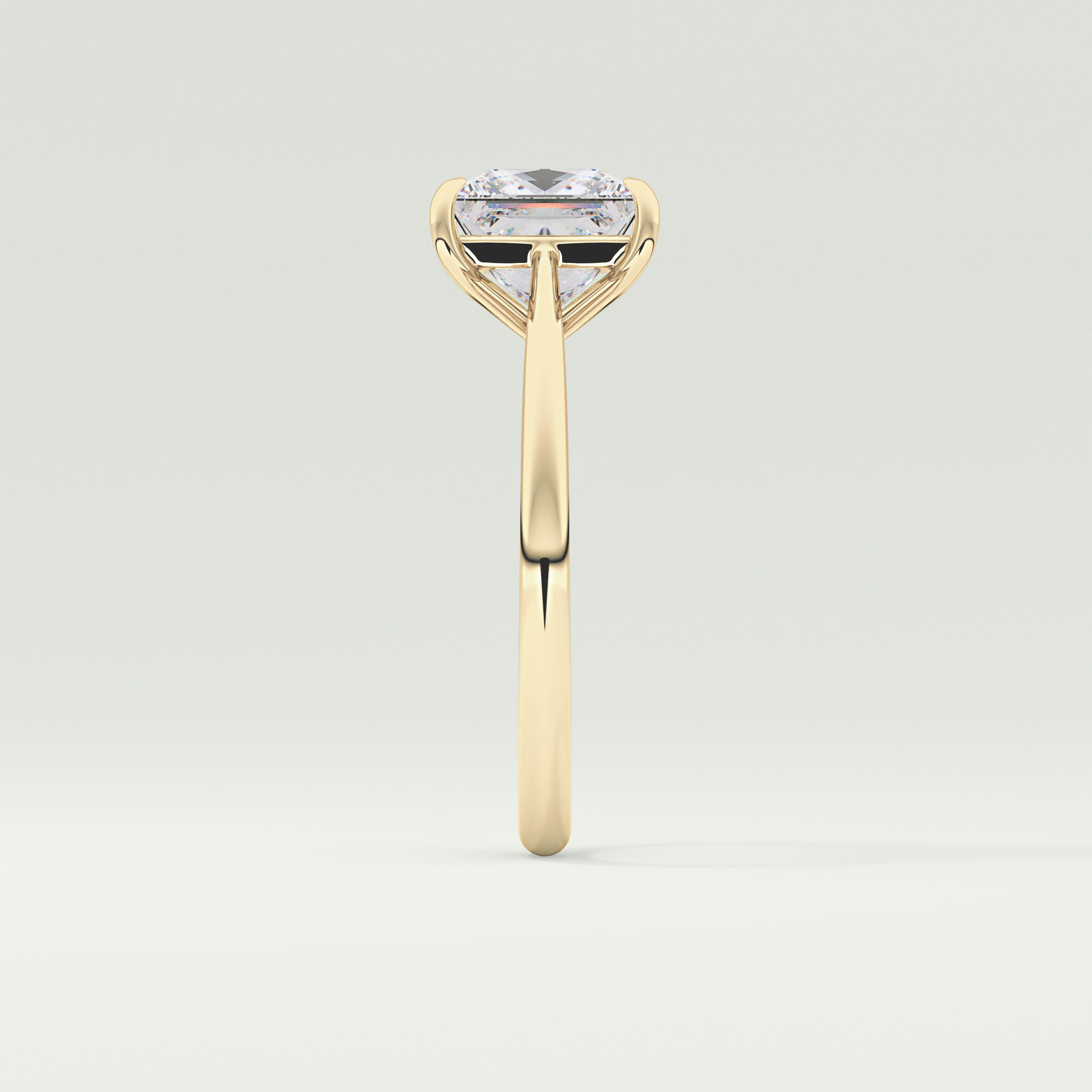 2.0 CT Princess Cut Solitaire Lab-Grown Diamond Engagement Ring 4