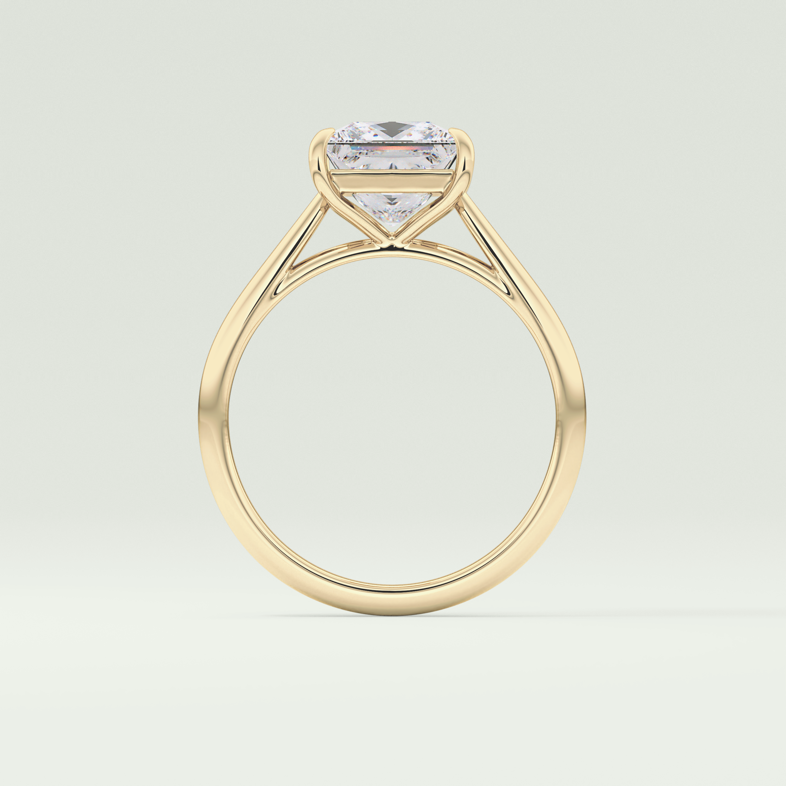 2.0 CT Princess Cut Solitaire Lab-Grown Diamond Engagement Ring 6
