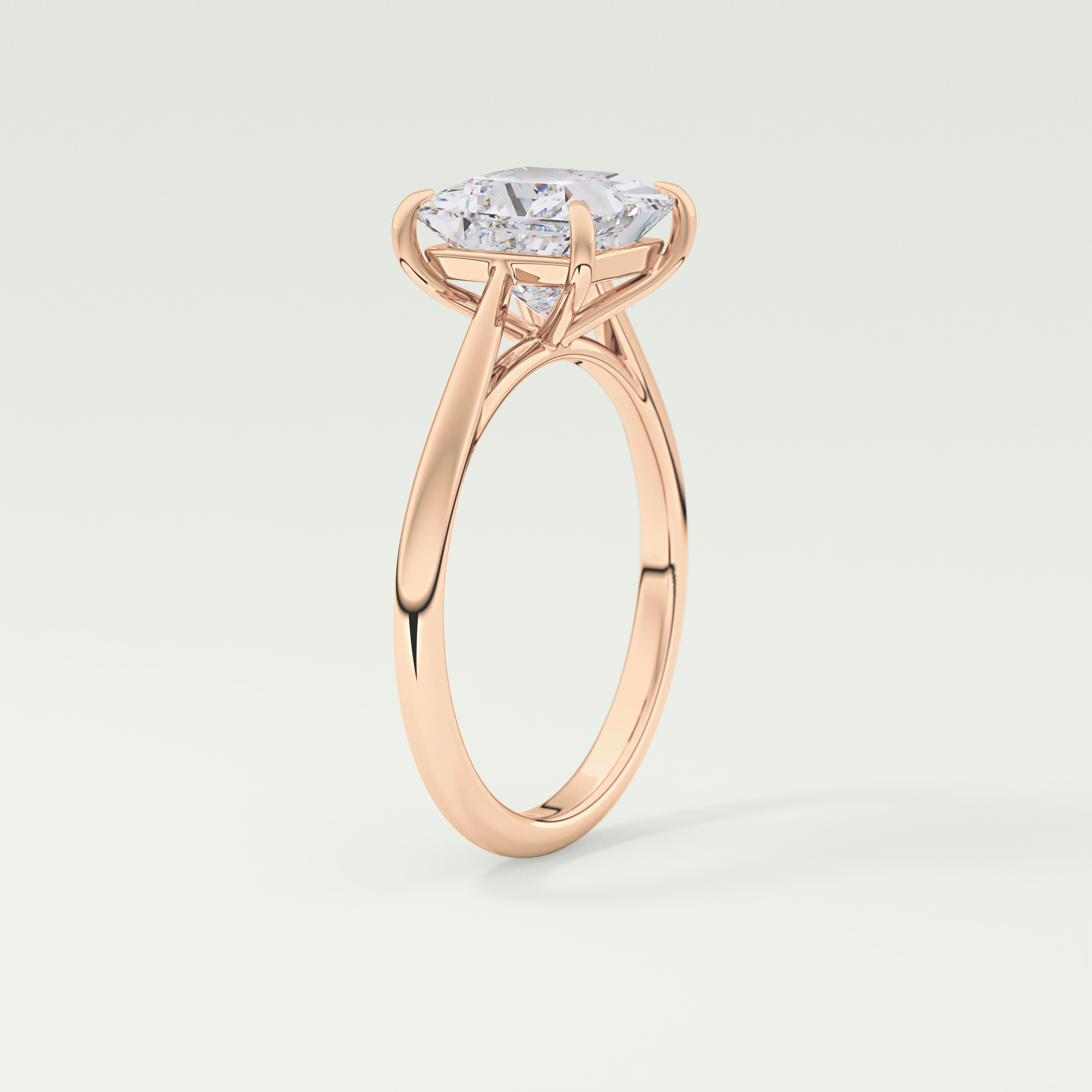 2.0 CT Princess Cut Solitaire Lab-Grown Diamond Engagement Ring 11