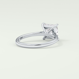 2.0 CT Princess Cut Solitaire Lab-Grown Diamond Engagement Ring 14