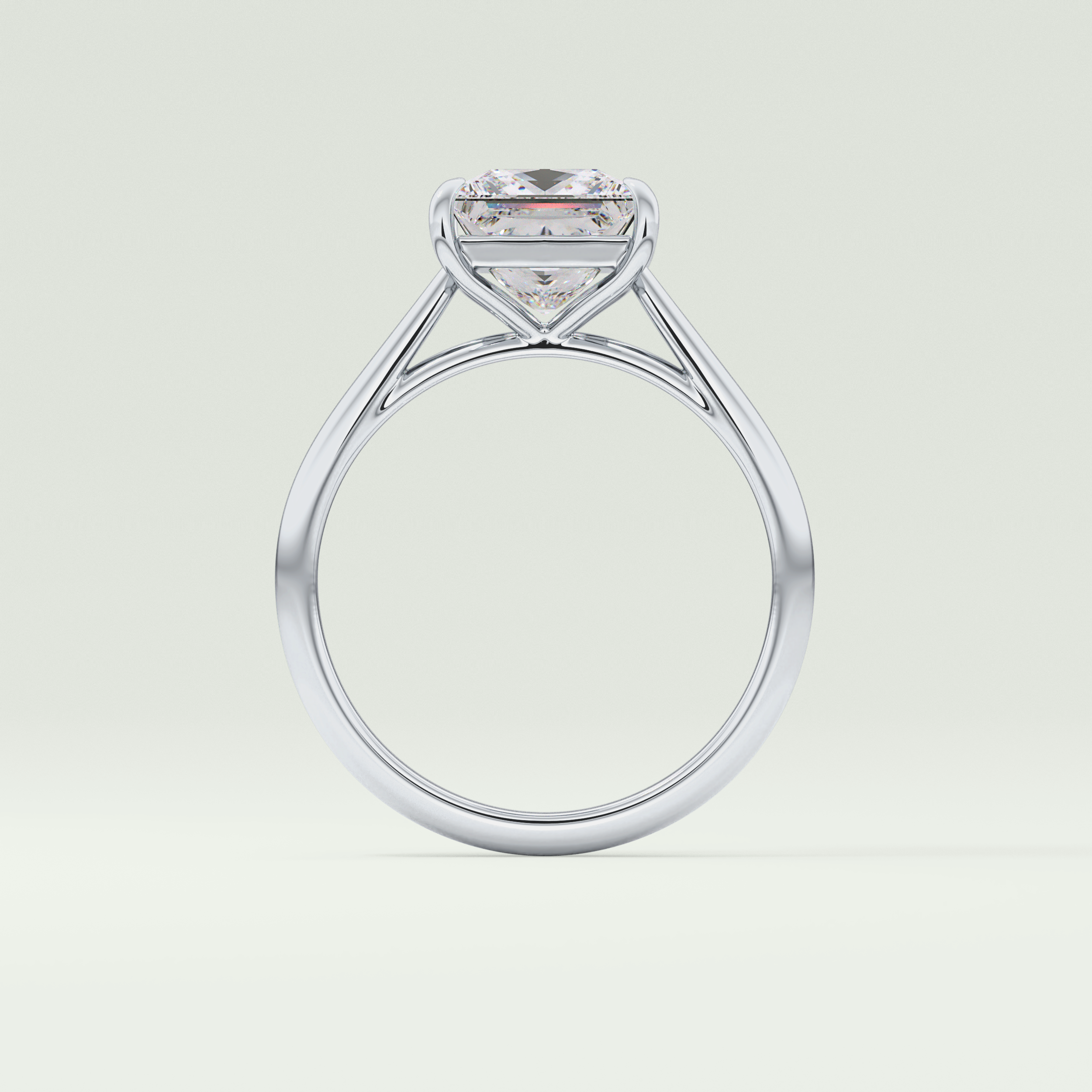 2.0 CT Princess Cut Solitaire Lab-Grown Diamond Engagement Ring 18