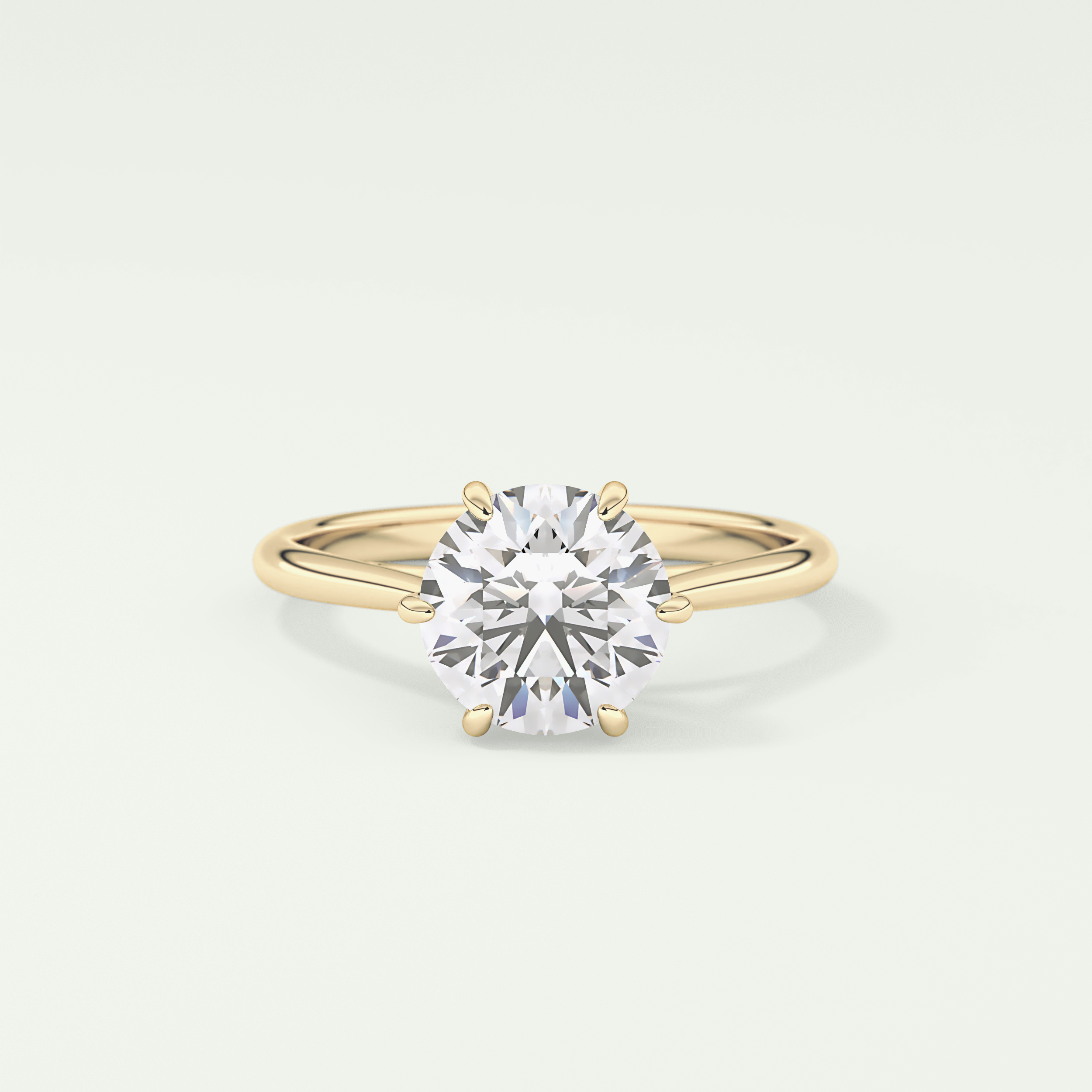 2.0 CT Round Cut Solitaire Lab-Grown Diamond Engagement Ring 1