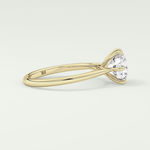 2.0 CT Round Cut Solitaire Lab-Grown Diamond Engagement Ring 3