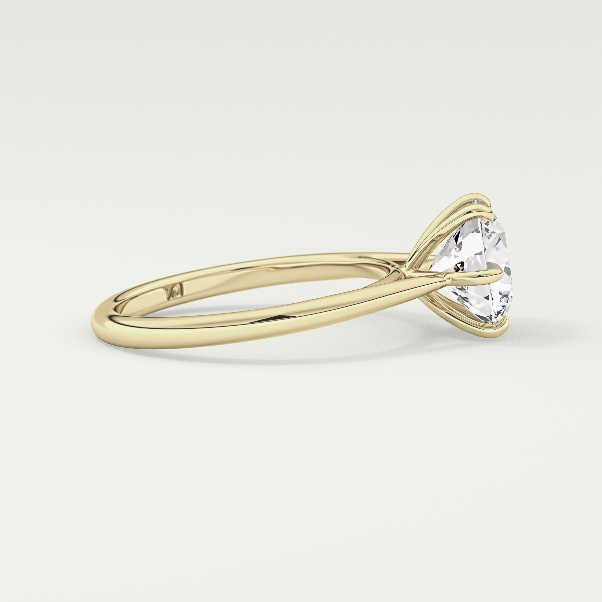 2.0 CT Round Cut Solitaire Lab-Grown Diamond Engagement Ring 3