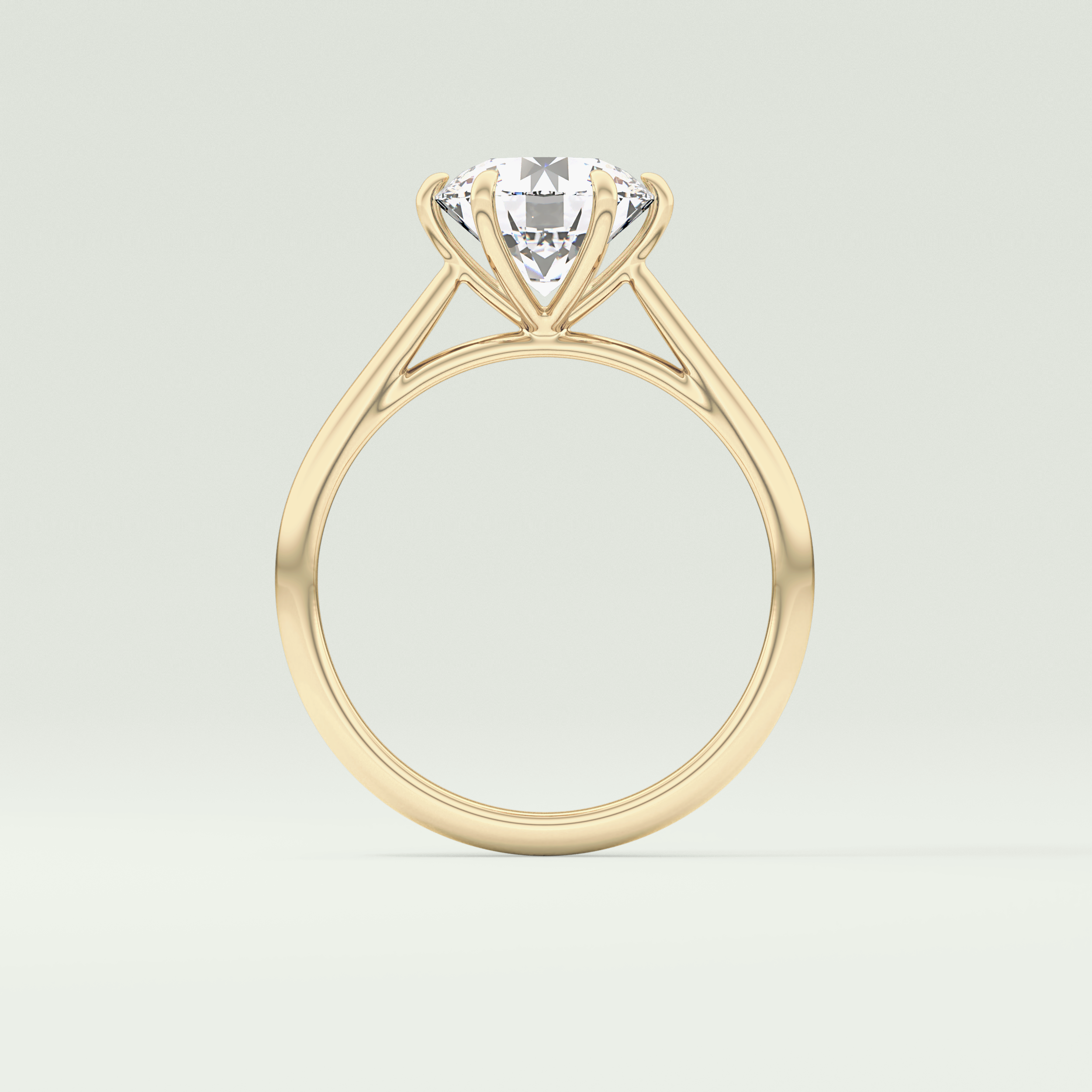 2.0 CT Round Cut Solitaire Lab-Grown Diamond Engagement Ring 6