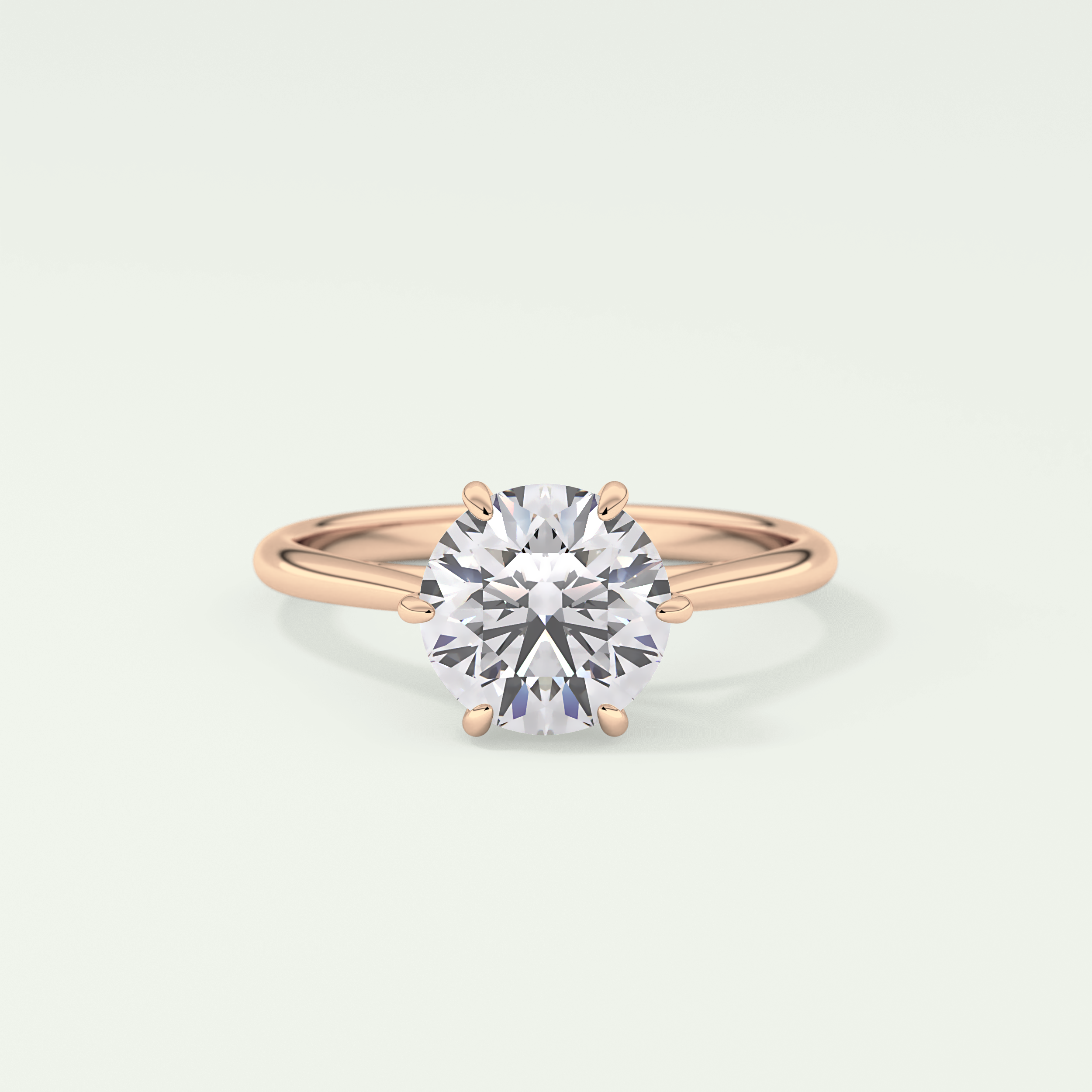2.0 CT Round Cut Solitaire Lab-Grown Diamond Engagement Ring 7