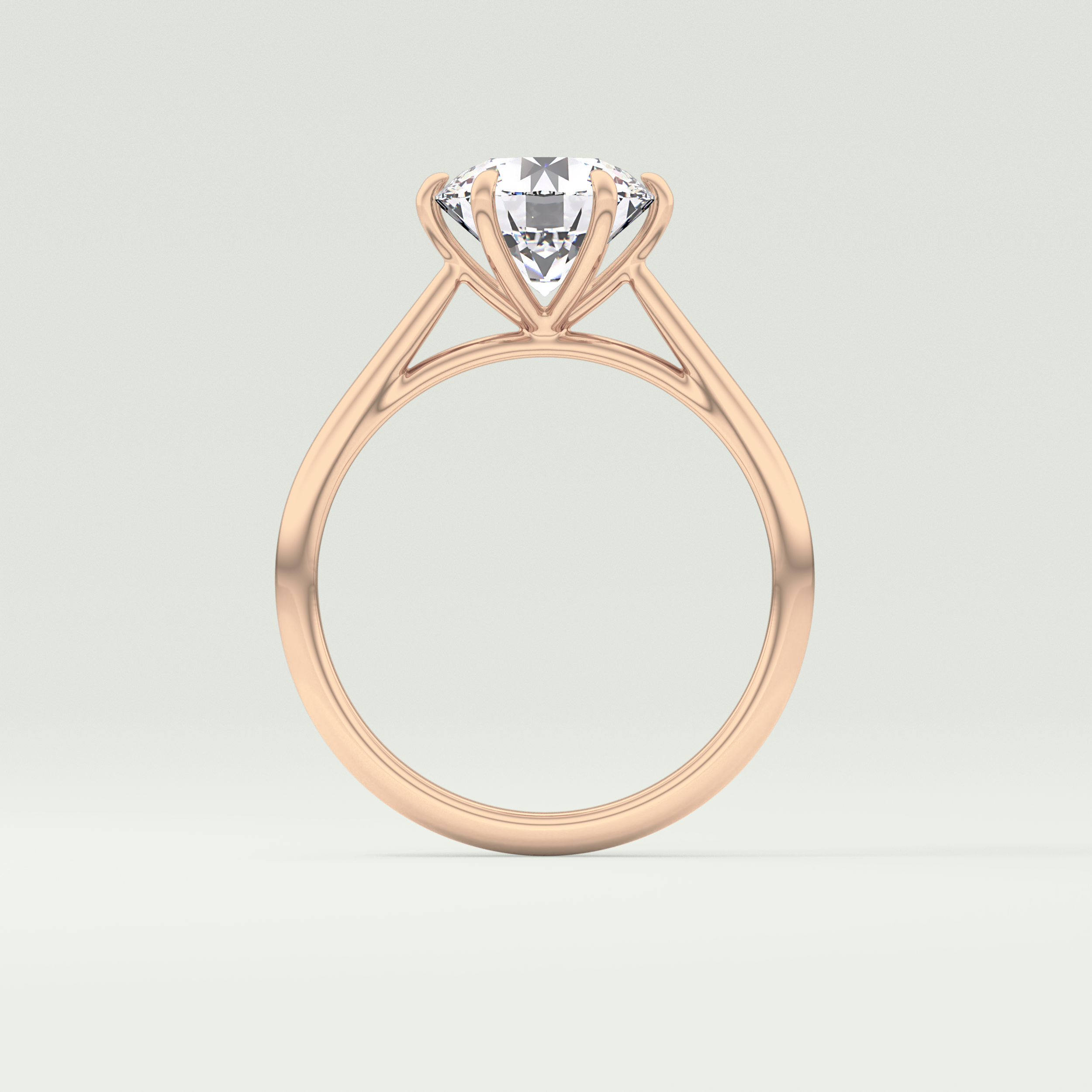 2.0 CT Round Cut Solitaire Lab-Grown Diamond Engagement Ring 12