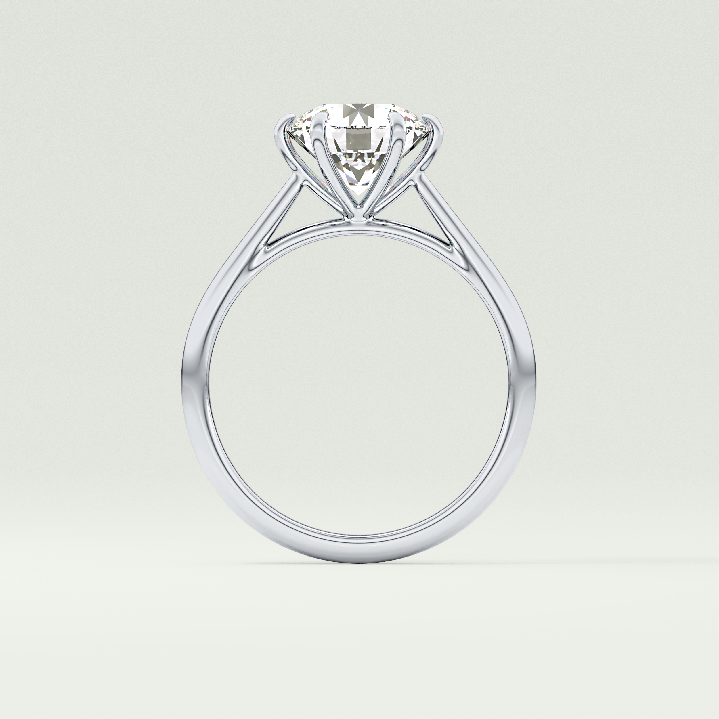 2.0 CT Round Cut Solitaire Lab-Grown Diamond Engagement Ring 18