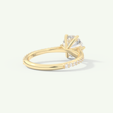 2.0 CT Round Cut Pave Lab-Grown Diamond Engagement Ring