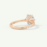 2.0 CT Round Cut Pave Lab-Grown Diamond Engagement Ring