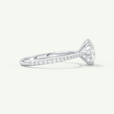 2.0 CT Round Cut Pave Moissanite Engagement Ring