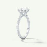 2.0 CT Round Cut Pave Lab-Grown Diamond Engagement Ring