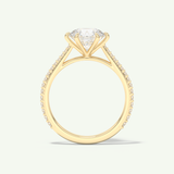 2.0 CT Round Cut Pave Lab-Grown Diamond Engagement Ring