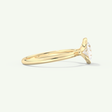 2.0 CT East West Oval Cut Half Bezel Lab-Grown Diamond Engagement Ring