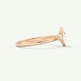 2.0 CT East West Oval Cut Half Bezel Lab-Grown Diamond Engagement Ring
