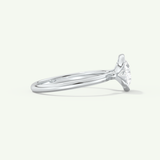 2.0 CT East West Oval Cut Half Bezel Moissanite Engagement Ring