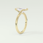 2.0 CT Emerald Cut Half Bezel Lab-Grown Diamond Engagement Ring 5