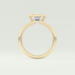 2.0 CT Emerald Cut Half Bezel Lab-Grown Diamond Engagement Ring 6