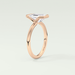 2.0 CT Emerald Cut Half Bezel Lab-Grown Diamond Engagement Ring 11