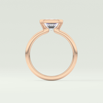2.0 CT Emerald Cut Half Bezel Lab-Grown Diamond Engagement Ring 12