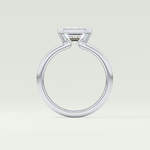 2.0 CT Emerald Cut Half Bezel Lab-Grown Diamond Engagement Ring 18