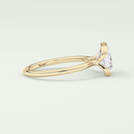 2.0 CT East West Emerald Cut Half Bezel Lab-Grown Diamond Engagement Ring 3