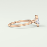 2.0 CT East West Emerald Cut Half Bezel Lab-Grown Diamond Engagement Ring 9