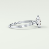 2.0 CT East West Emerald Cut Half Bezel Lab-Grown Diamond Engagement Ring 15