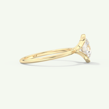 2.0 CT Round Cut Half Bezel Lab-Grown Diamond Engagement Ring