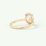 2.0 CT Round Cut Half Bezel Moissanite Engagement Ring