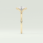 2.0 CT Round Cut Half Bezel Lab-Grown Diamond Engagement Ring 4