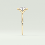 2.0 CT Round Cut Half Bezel Lab-Grown Diamond Engagement Ring 4