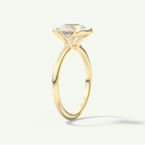 2.0 CT Round Cut Half Bezel Moissanite Engagement Ring