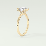 2.0 CT Round Cut Half Bezel Lab-Grown Diamond Engagement Ring 5